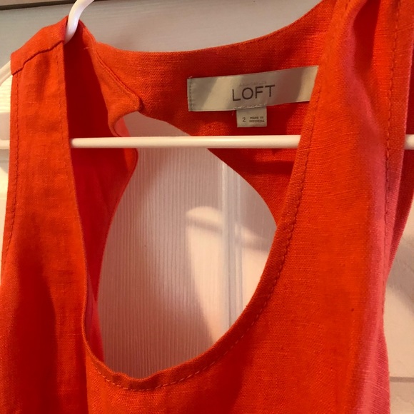 The LOFT open back linen dress - Picture 2 of 6